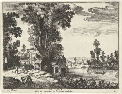 Samaritan lleva a un hombre herido a una posada Parábola del Buen Samaritano (título de la serie) de Simon Frisius