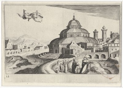 paisaje urbano con mercurio Paisajes del sur de Europa (título de la serie) Topographia variarum regionum (título de la serie) de Simon Frisius