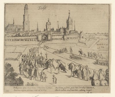Recepción de Truchsess en Delft, 1584 de Simon Frisius