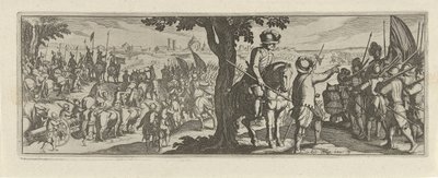 Twee soldaten onder een boom Caballería (título de la serie) Faecvnda lo que es la amada de Febo y la agradecida Florentia a los hombres de agudo genio, bastante lo muestran las pvgnas, enthea por la fuerza de los pechos que Mercurio talló al oportuno clie de Simon Frisius