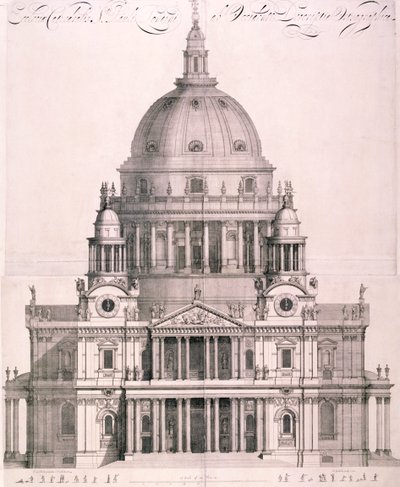 Catedral de San Pablo, Londres, 1702 de Simon Gribelin