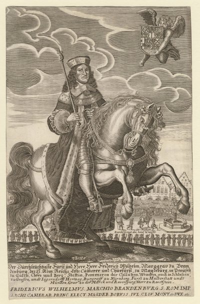 Frederic-Guillaume Ier de Brandebourg - (Frederic Guillaume) Retrato de Federico Guillermo (1620-1688), Elector de Brandeburgo, Duque de Prusia - Grimm, Simon (activo ca. 1680) - 1680 - Grabado en cobre - 29.4x18.9 - Colección privada de Simon Grimm