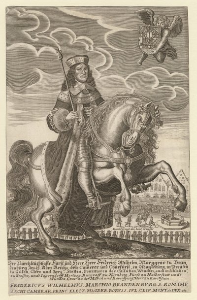 Retrato de Federico Guillermo 1620-1688, Elector de Brandeburgo, Duque de Prusia, 1680 de Simon Grimm