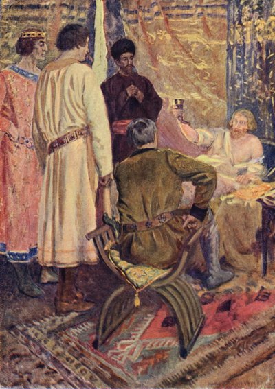 Ilustración para El Talismán de Sir Walter Scott de Simon Harmon (after) Vedder
