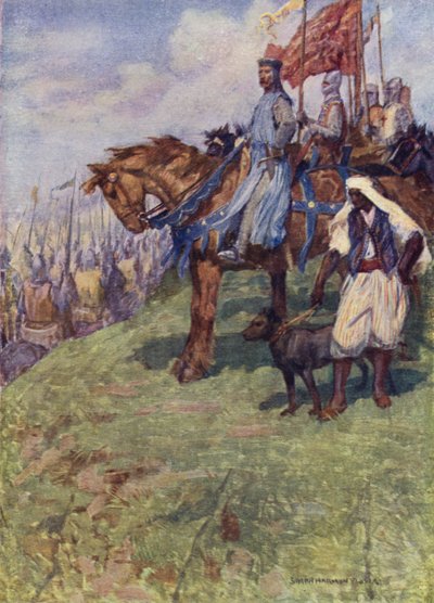 Ilustración para El Talismán de Sir Walter Scott de Simon Harmon (after) Vedder