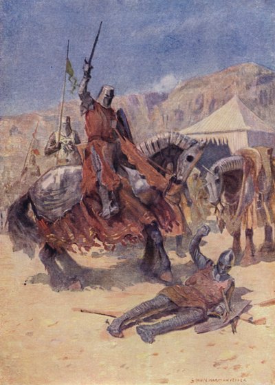Ilustración para "El Talismán" de Sir Walter Scott de Simon Harmon Vedder