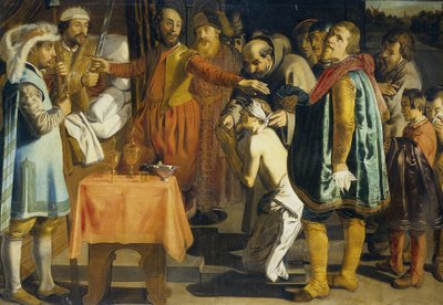 Willem III, conde de Holanda, ordenando la decapitación del alguacil de Zuid Holland, 1336 de Simon Henrixz (copy after)