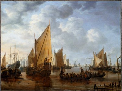 Federico Enrique, Príncipe de Orange visita las flotas en Dordrecht en 1646 de Simon Jacobsz. Vlieger