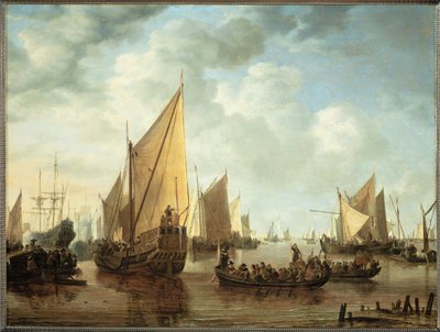 Visita naval de Federico Hendricks II de Orange, cuarto hijo de Guillermo I de Orange, gobernador de los Países Bajos de Simon Jacobsz. Vlieger