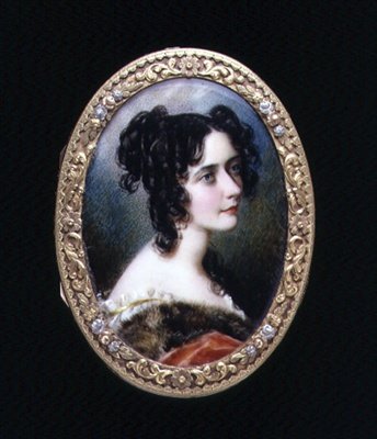 Retrato en miniatura de Georgina Carolina, Lady Astley, c.1827 de Simon Jacques Rochard