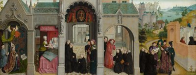 Escenas de la vida de san Bertín - Anunciación con profetas y evangelistas de Simon Marmion