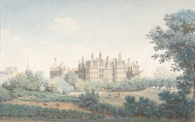 El castillo de Chambord visto desde el suroeste, siglo XVIII de Simon Mathurin Lantara