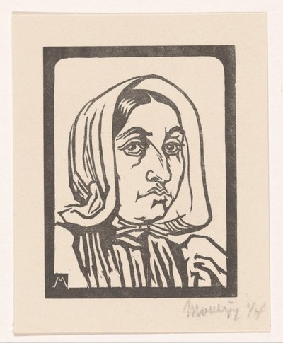 Cabeza de mujer encapuchada
La mujer del pescador de Huizer (título original) de Simon Moulijn (signed by artist)
