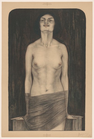Mujer de pie con el torso desnudo
Vampiro (Salomé) (título original) de Simon Moulijn
