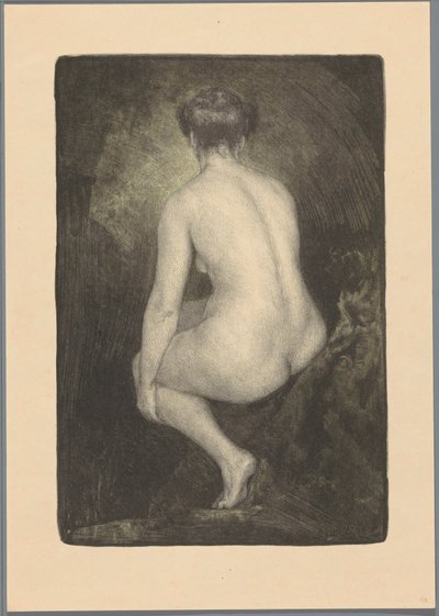 Mujer desnuda sentada de Simon Moulijn