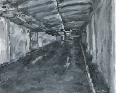 Interior de aparcamiento nº 11, 2023 (óleo sobre lienzo) de Simon Neville