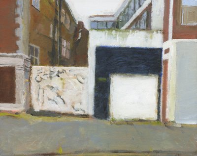 Street view, 2024 (acrílico sobre lienzo) de Simon Neville