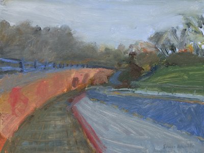 Paso subterráneo núm. 2, 2024 (óleo sobre tabla) de Simon Neville