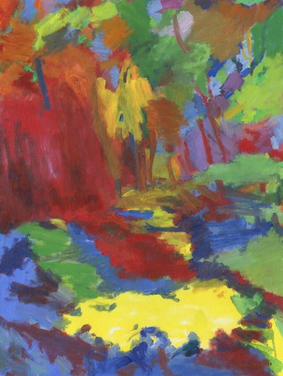 Camino del bosque nº 32, 2024 (óleo sobre lienzo) de Simon Neville