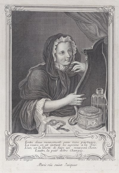 La viuda coqueta, 1747 de Simon Nicolas Duflos