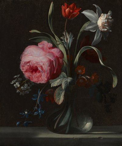 Flores en un jarrón, c.1669 (óleo sobre madera) de Simon Peeterz Verelst