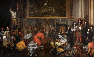 Luis XIV visita la Manufactura de los Gobelinos el 15 de octubre de 1667 de Simon Renard de Saint Andre