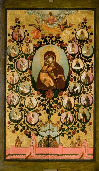 Árbol del Estado de Moscú (Alabanza a la Madre de Dios de Vladímir) de Simon Ushakov