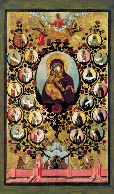 Apoteosis de la Virgen de Vladímir, 1668 de Simon Ushakov