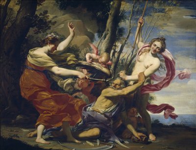 Padre tiempo vencido por el amor, la esperanza y la belleza - Vouet, Simon (1590-1649) - 1627 - Óleo sobre lienzo - 107x142 - Museo del Prado, Madrid de Simon Vouet