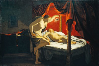 Francia, Lyon, Amor y psique (óleo sobre lienzo) de Simon Vouet