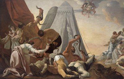 Israelitas mirando a la Serpiente de Bronce de Simon Vouet