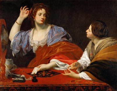 Marta culpa a su vanidosa hermana María Magdalena de Simon Vouet