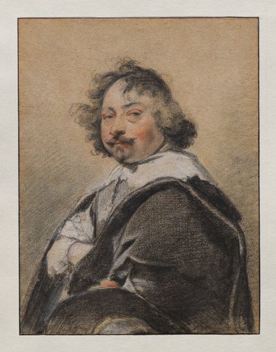 Retrato de un hombre de perfil, gira a la izquierda de Simon Vouet