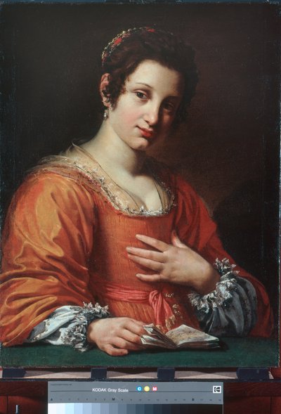 Retrato de una joven dama de Simon Vouet