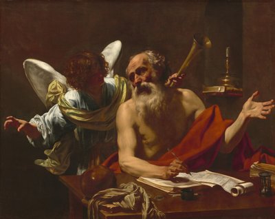 San Jerónimo y el ángel, c. 1622-1625 de Simon Vouet
