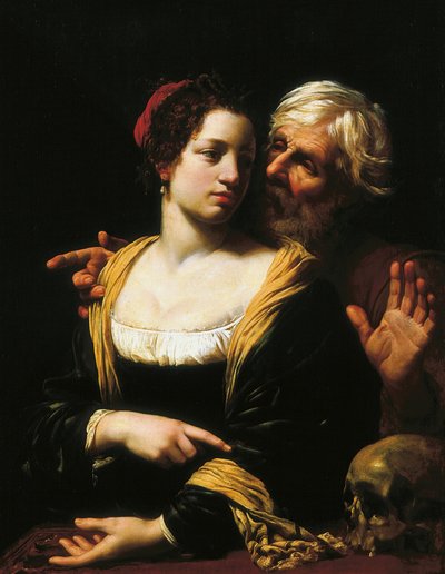 La pareja mal avenida (Vanitas). de Simon Vouet