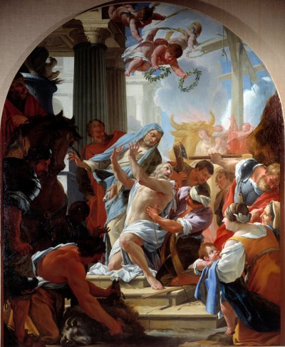 El martirio de San Eustaquio y su familia de Simon Vouet