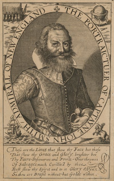 John Smith (1579/80-1631), c.1617 (grabado) de Simon de (after) Passe