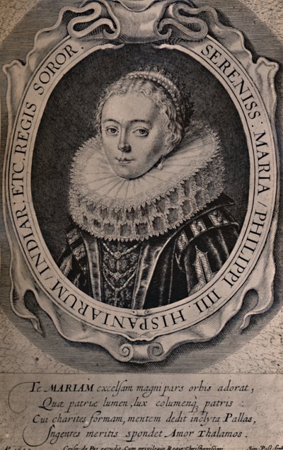 María Ana, Reina de Bohemia y Hungría, siglo XVII 1894 de Simon de Passe