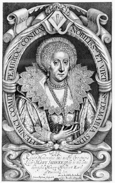 La muy honorable y virtuosa Lady Mary Sidney, esposa del fallecido Henry Herbert, Conde de Pembroke, publicado por Sudbury y Humble, 1618 de Simon de Passe
