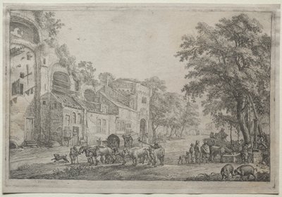 La aproximación a un pueblo de Simon de Vlieger