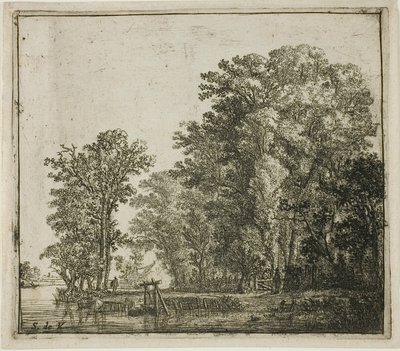 Bosques cerca de un canal de Simon de Vlieger