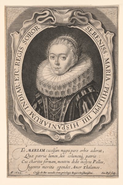 María de Austria, Infanta de España de Simon van de Passe