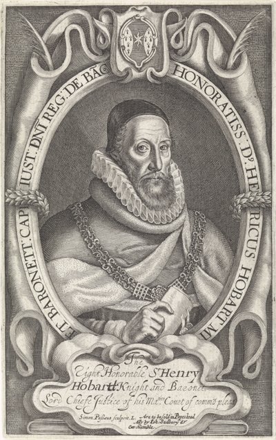 Retrato de Henry Hobart de Simon van de Passe