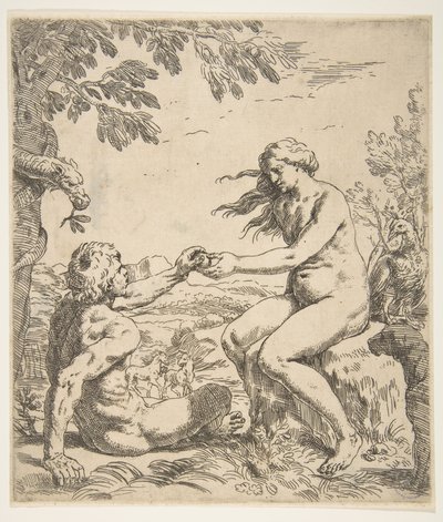 Adán y Eva, ca. 1639 de Simone Cantarini