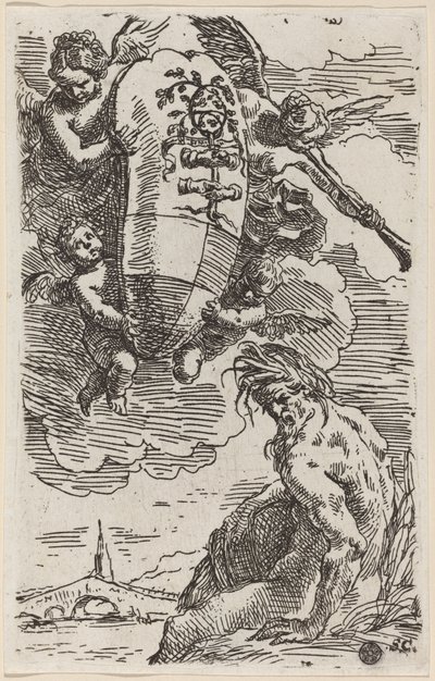 Frontispicio con Escudo de Armas de Simone Cantarini
