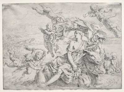 Rape of Europa de Simone Cantarini