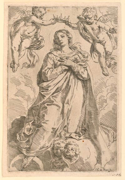 La Coronación de la Virgen de Simone Cantarini