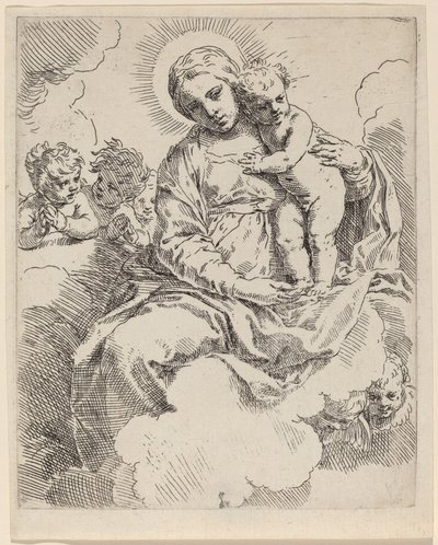 La Virgen y el Niño de Simone Cantarini