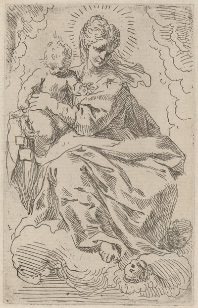 La Virgen y el Niño de Simone Cantarini
